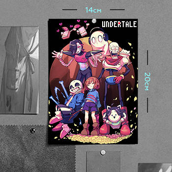 "Андертейл / Undertale" плакат (постер) розміром А5 (14х20см)