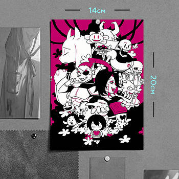 "Андертейл / Undertale" плакат (постер) розміром А5 (14х20см)