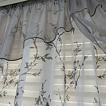 Елегантна тюль в дитячу, спальню на кухню №410 сірий, фото 3