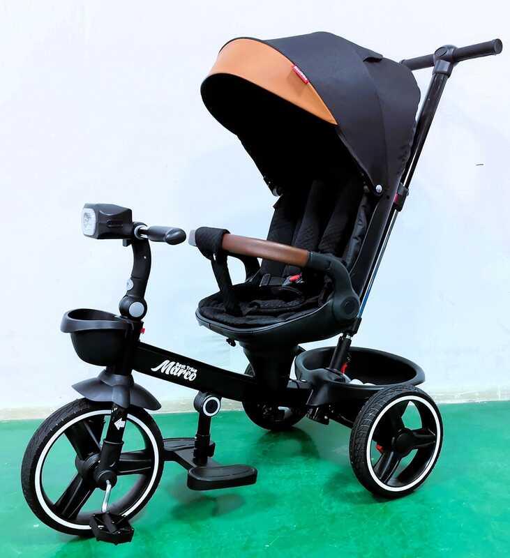 Дитячий триколісний велосипед-коляска BestTrike "Marco" 9155 / 312-51, поворотне сидіння, телескоп ручка, фото 1