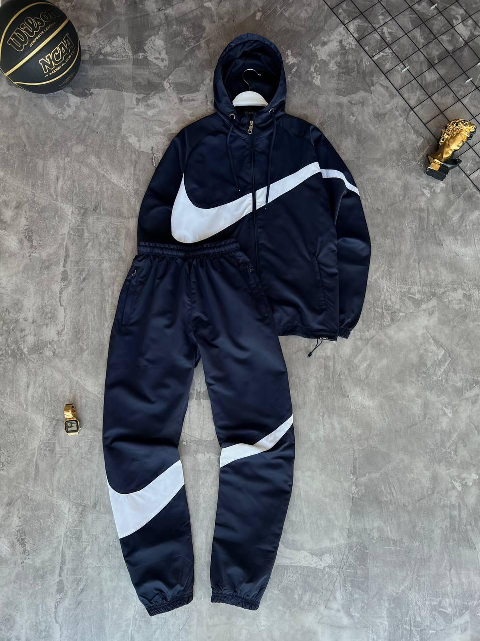 Костюм спортивний чоловічий синій весна-осінь без капюшона Nike (Найк)