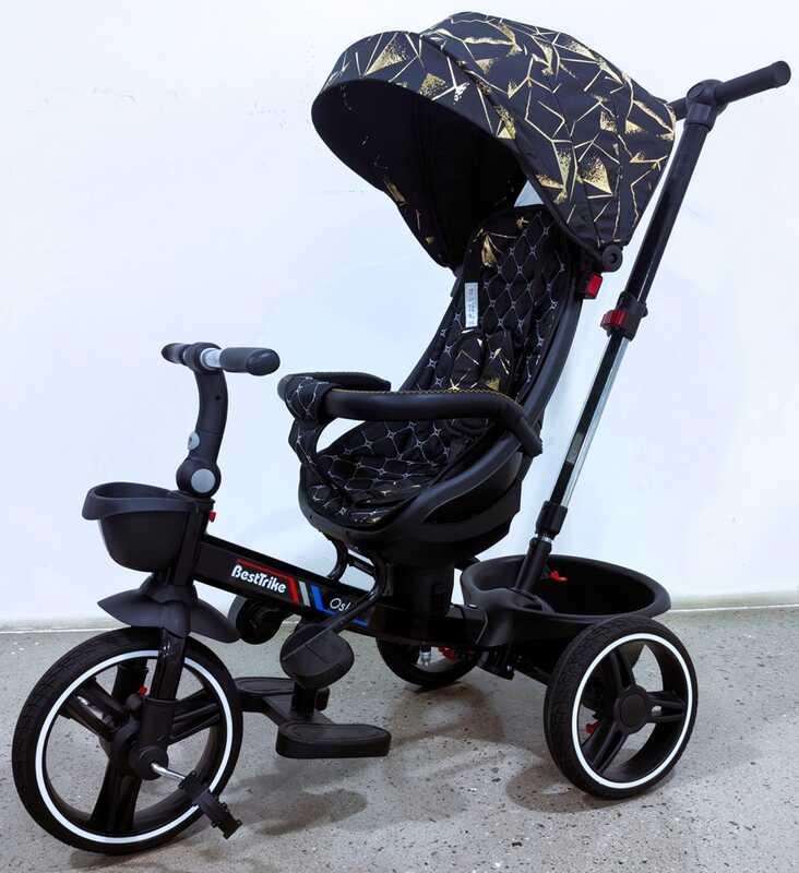 Дитячий триколісний велосипед із поворотним сидінням BestTrike "Oscar" 6390 — 16-098, з батьківською ручкою