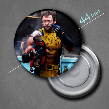 "Логан (Дедпул і Росомаха / Deadpool & Wolverine)" магніт круглий Ø44 мм