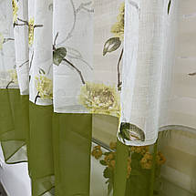 Елегантна тюль в дитячу, спальню на кухню №410 зелений, фото 2