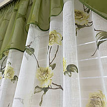 Елегантна тюль в дитячу, спальню на кухню №410 зелений, фото 4