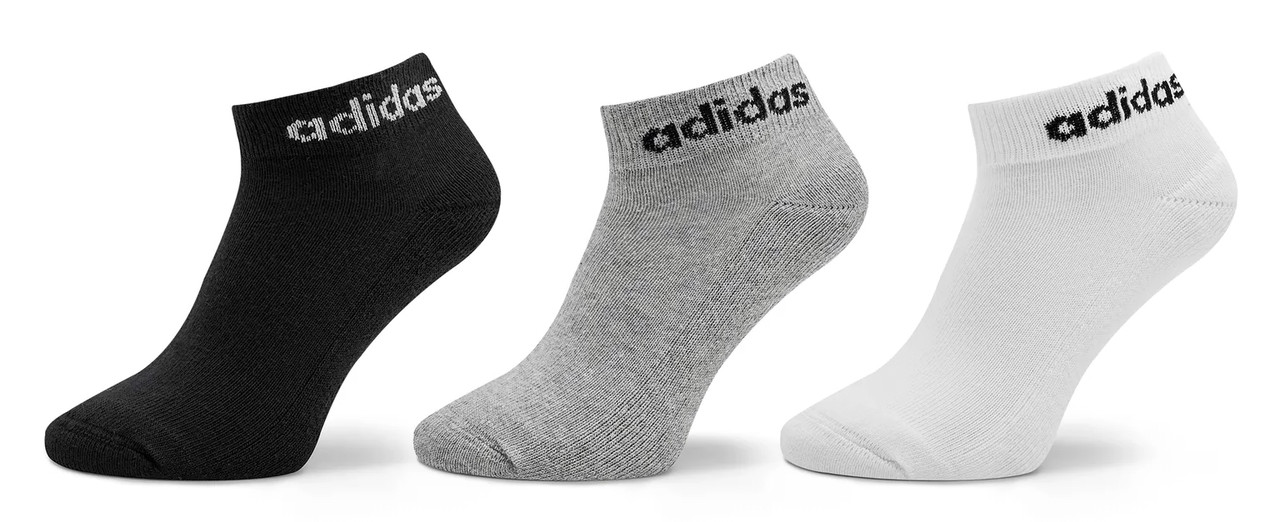 Шкарпетки Adidas C LIN ANKLE 3P білий, чорний, сірий Уні S (37-39)