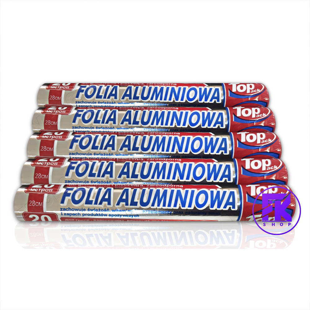 Фольга алюмінієва для запікання Top Pack 28 см, 20 м, 9 мкм