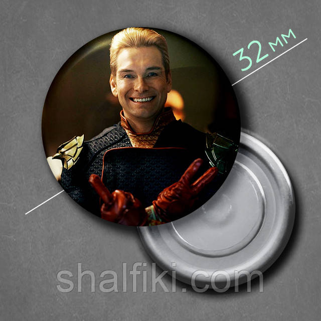 "Хоумлендер (Хлопаки / The Boys)" магніт круглий Ø32 мм, фото 1