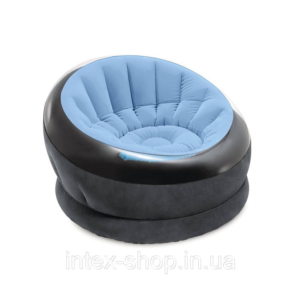 Надувне крісло Intex 68582 (112х109х69 см) (Блакитне)