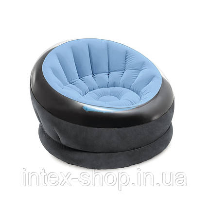 Надувне крісло Intex 68582 (112х109х69 см) (Блакитне), фото 1