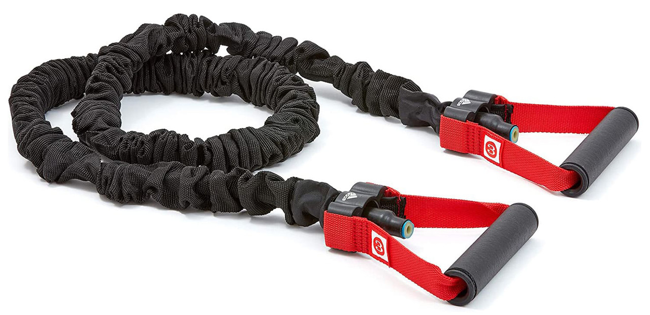 Еспандер трубчастий Adidas Power Tube чорний, червоний Уні 122 см