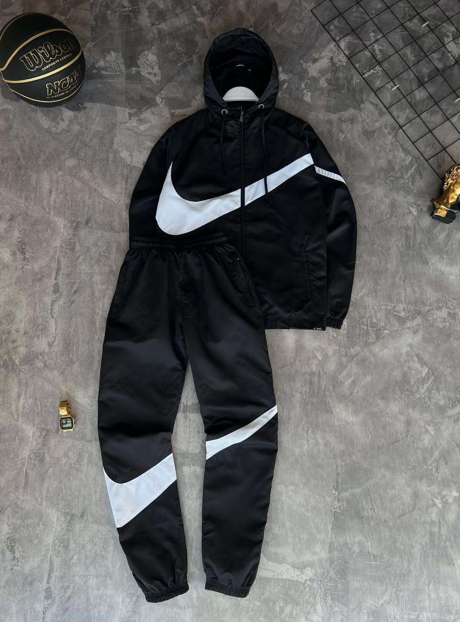 Костюм спортивний чоловічий чорний весна-осінь без капюшона Nike (Найк)