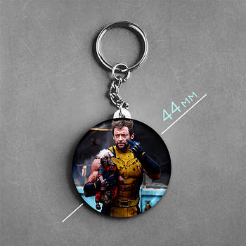 "Логан (Дедпул і Росомаха / Deadpool & Wolverine)" брелок круглий Ø44 мм