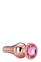 DT21826 анальна пробка конічної форми Dream Toys GLEAMING LOVE ROSE GOLD PLEASURE PLUG S, фото 5