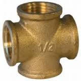 Хрестовина латунна 1/2" внутрішня різь