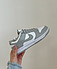 Жіночі чоловічі кросівки Nike SB Dunk Low Retro Gray White кеди Найк СБ Данк Лоу сірі низькі шкіряні весна осінь, фото 6