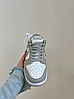 Жіночі чоловічі кросівки Nike SB Dunk Low Retro Gray White кеди Найк СБ Данк Лоу сірі низькі шкіряні весна осінь, фото 7
