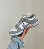 Жіночі чоловічі кросівки Nike SB Dunk Low Retro Gray White кеди Найк СБ Данк Лоу сірі низькі шкіряні весна осінь, фото 8