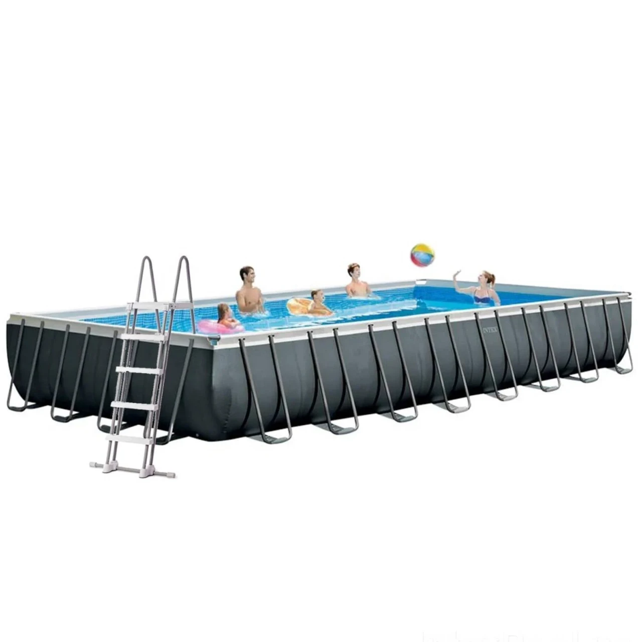 Каркасний басейн Intex 26378-1, 975 х 488 х 132 см (драбина, тент, підстилка, сітка)