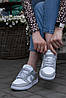 Жіночі чоловічі кросівки Nike SB Dunk Low Retro Gray White кеди Найк СБ Данк Лоу сірі низькі шкіряні весна осінь, фото 11
