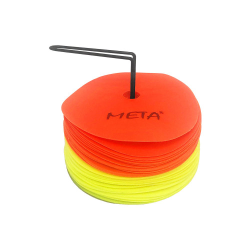 Набір плоских розмічальних фішок Meta Floor Marker Set of 24 помаранчевий, жовтий Уні 15 см
