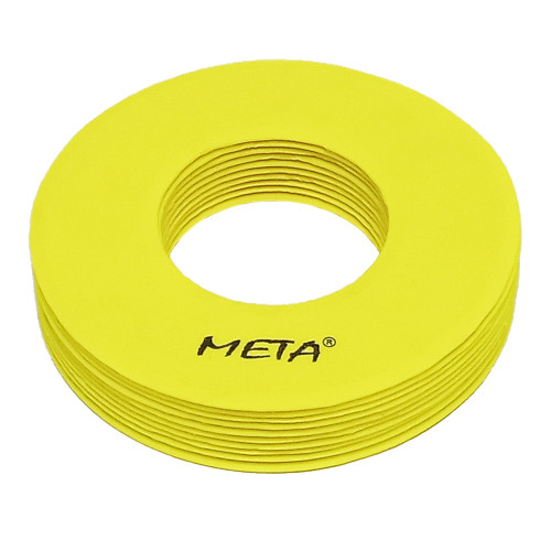 Набір плоских фішок з отворами Meta Flat Marker with hole Set Of 10 жовтий Уні 19 см