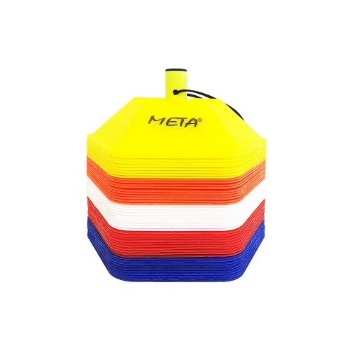 Набір розмічальних шестигранних фішок Meta Marker Cone Octagon Set of 50 жовтий, синій, помаранчевий