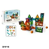 Конструктор магнітний D011 з кульками 69деталей Magnetic швидка відправка, фото 2