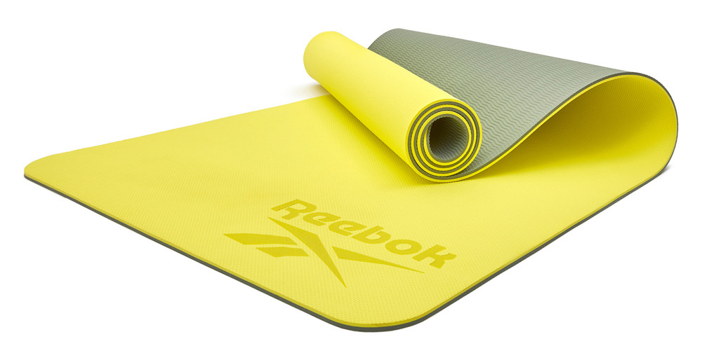 Двосторонній килимок для йоги Reebok Double Sided Yoga Mat зелений Уні 176 х 61 х 0,6 см