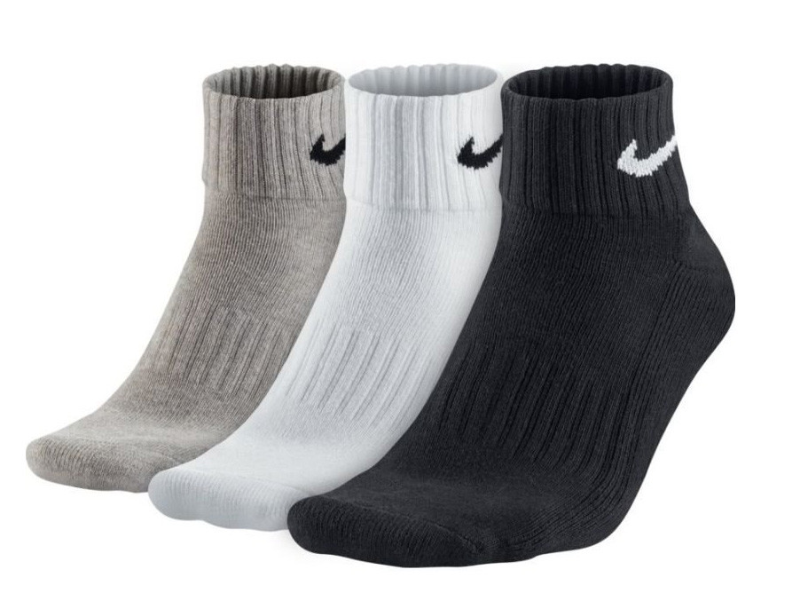 Шкарпетки Nike U NK V CUSH ANKLE- 3P VALUE чорний, білий, сірий Уні 34-38, фото 1