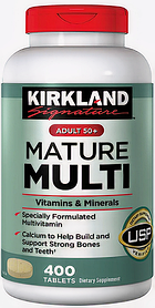Kirkland Adult 50+ Для дорослих Мультивітаміни і Мінерали, 400 таблеток