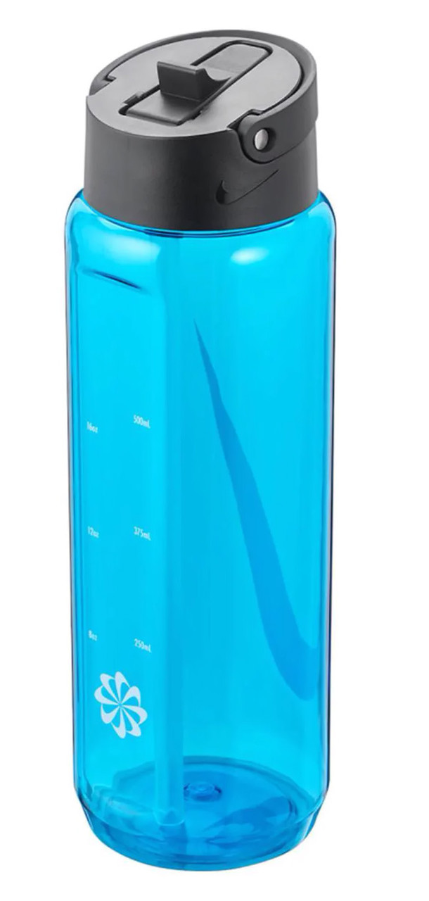 Пляшка Nike TR RENEW RECHARGE STRAW BOTTLE 24 OZ блакитний, чорний Уні 709 мл, фото 1