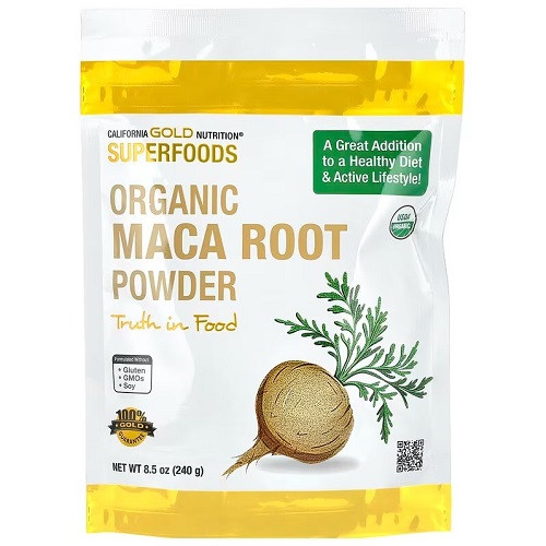 Адаптоген California Gold Nutrition Organic MACA Root Powder (240 грам.), фото 1