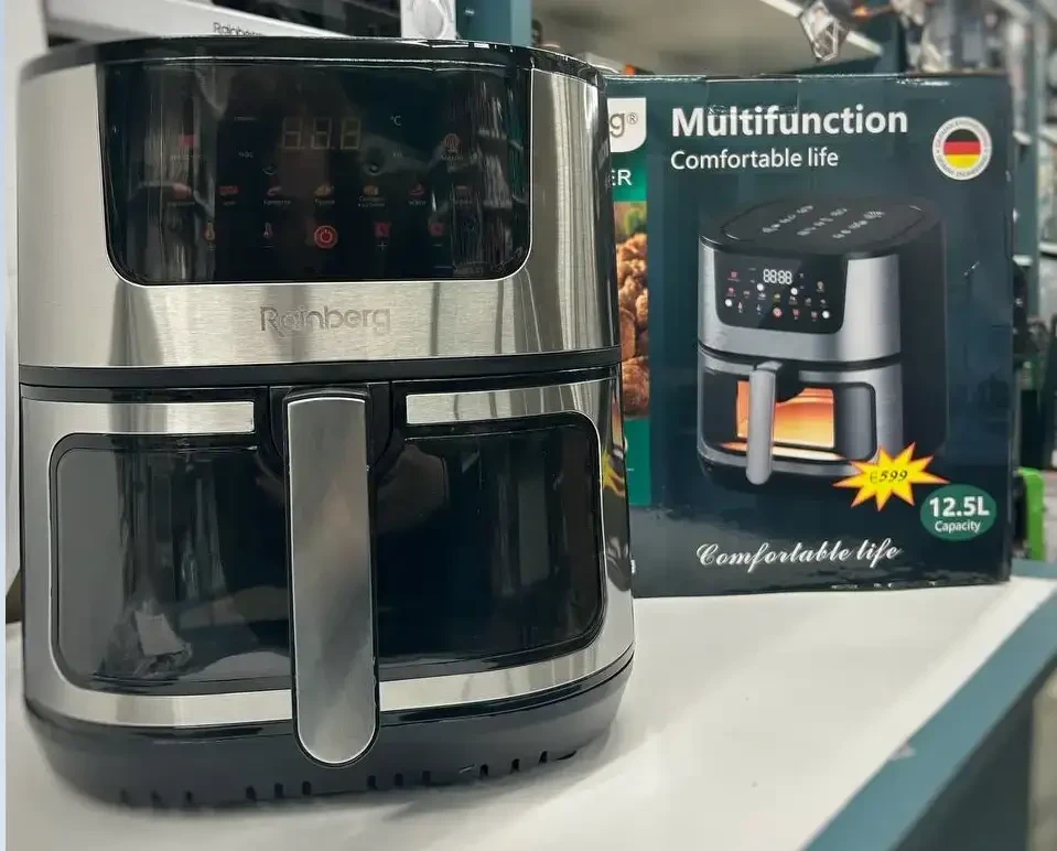 Кухонний аерогриль Rainberg RB-2287 12.5 л, 4200 Вт, потужний аерогриль, мультипічка, багатофункціональний аерог, фото 1