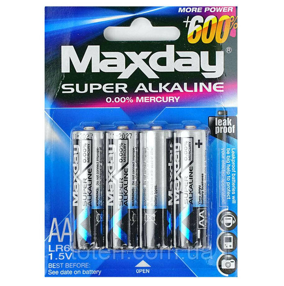 Батарейка "Maxday" ALKALINE АА 1,5V (4шт.) арт. C57143 топ