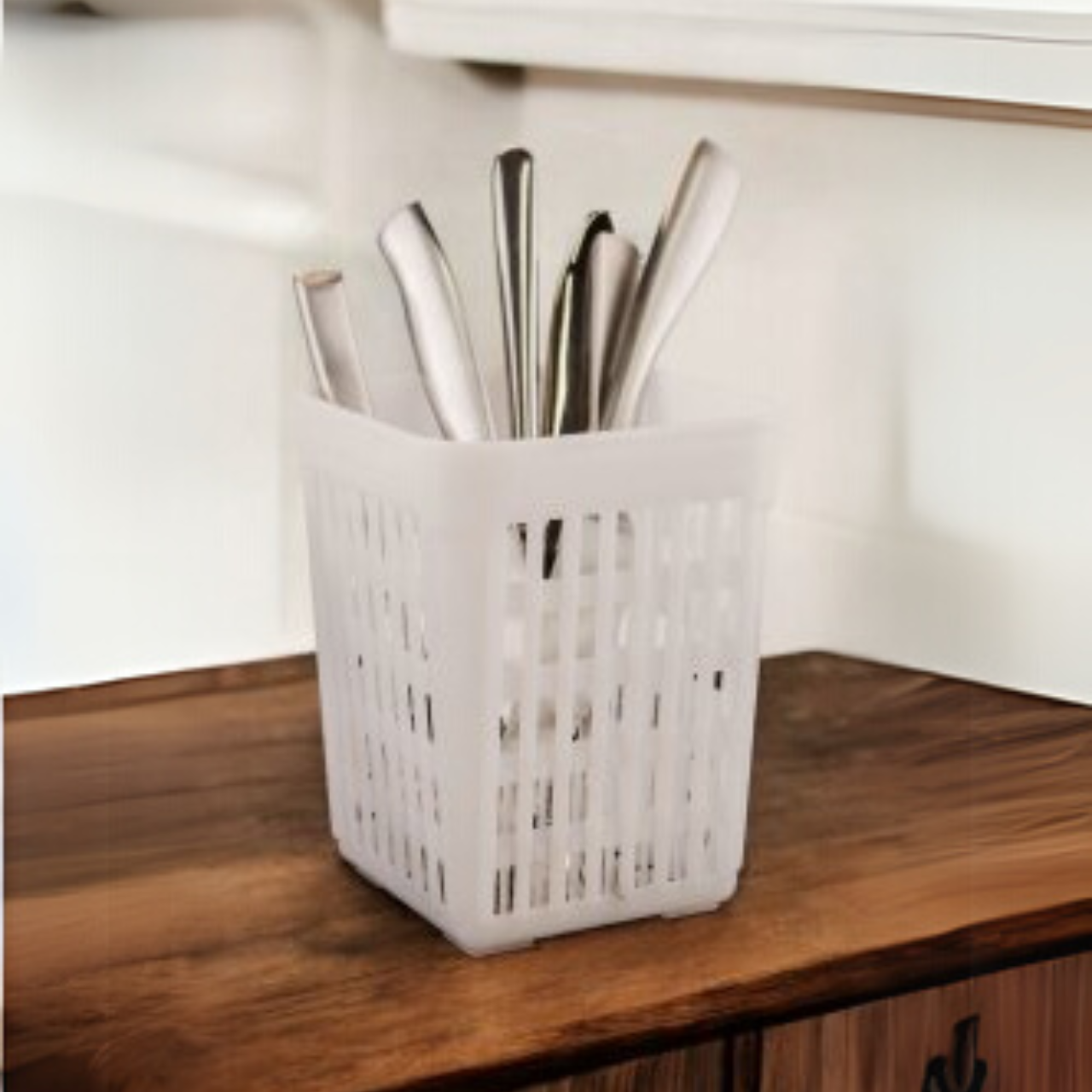 Підставки для кухонного та столового приладдя Підставки для столових приладів Стакан приладів пластиковий