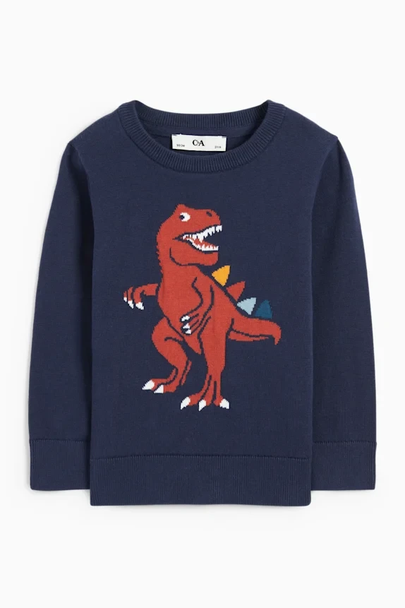 Джемпер синій Динозавр C&A 98, 110, 116, 122, 140см, фото 1