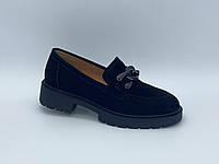 Замшеві туфлі на товстій підошві. Erisses. Маленькі розміри (33).