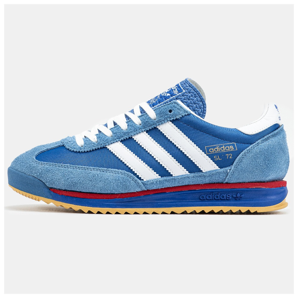Чоловічі кросівки Adidas SL 72 Blue White, сині замшеві кросівки адідас сл 72