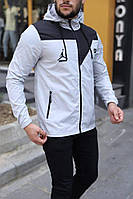 Чоловіча спортивна ветровка молодіжна Jordan білого кольору Тепла Джордан ветровка