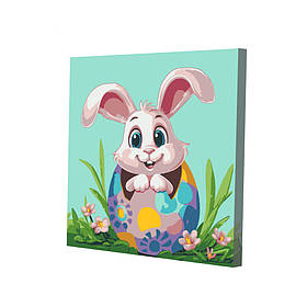 Картина за номерами Riviera Blanca Великодній кролик 25x25 см (RB-1094)