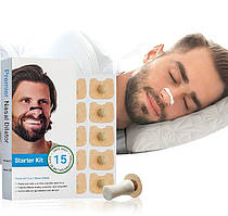 Магнітний розширювач для носа Nasal Dilator від храпа 15 пар/Силіконовий затискач для носа Чорний