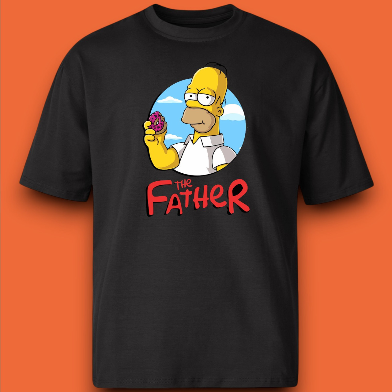 "Гомер" футболка для тата, чорна, фото 1