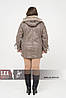 Жіноча куртка великих розмірів на штучному хутрі No4 ГК, фото 4