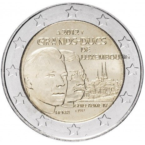 Монета Люксембурга 2 євро 2012 р. Вильгельм IV, фото 1