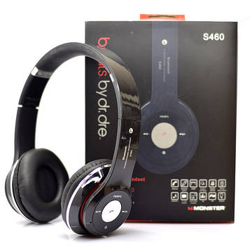 Бездротові навушники S460 Bluetooth black з MP3 плеєром чорний 18-20000 Гц, Бездротові блюз навушники