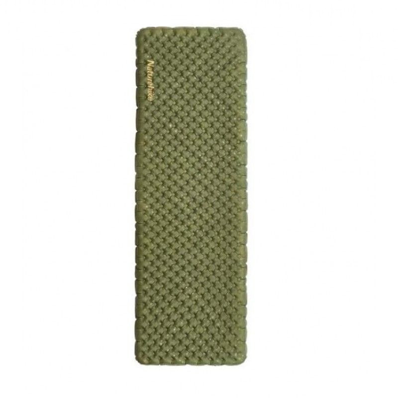 Матрац туристичний надувний одномісний Naturehike CNH22DZ018, надлегкий, 196x64x7 см, зелений, для туризму із мішком для надування, фото 1
