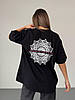 Футболка оверсайз із стильним накатом на спині, фото 3