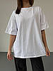Футболка оверсайз із стильним накатом на спині, фото 8
