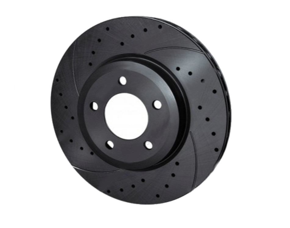 Закупити по опту або в роздріб Диск гальмівний передній не вентильований з виточкою та перфорацією ВАЗ 2108 - 099 / 2112-15  (графіт) (2шт.)  ROTINGER